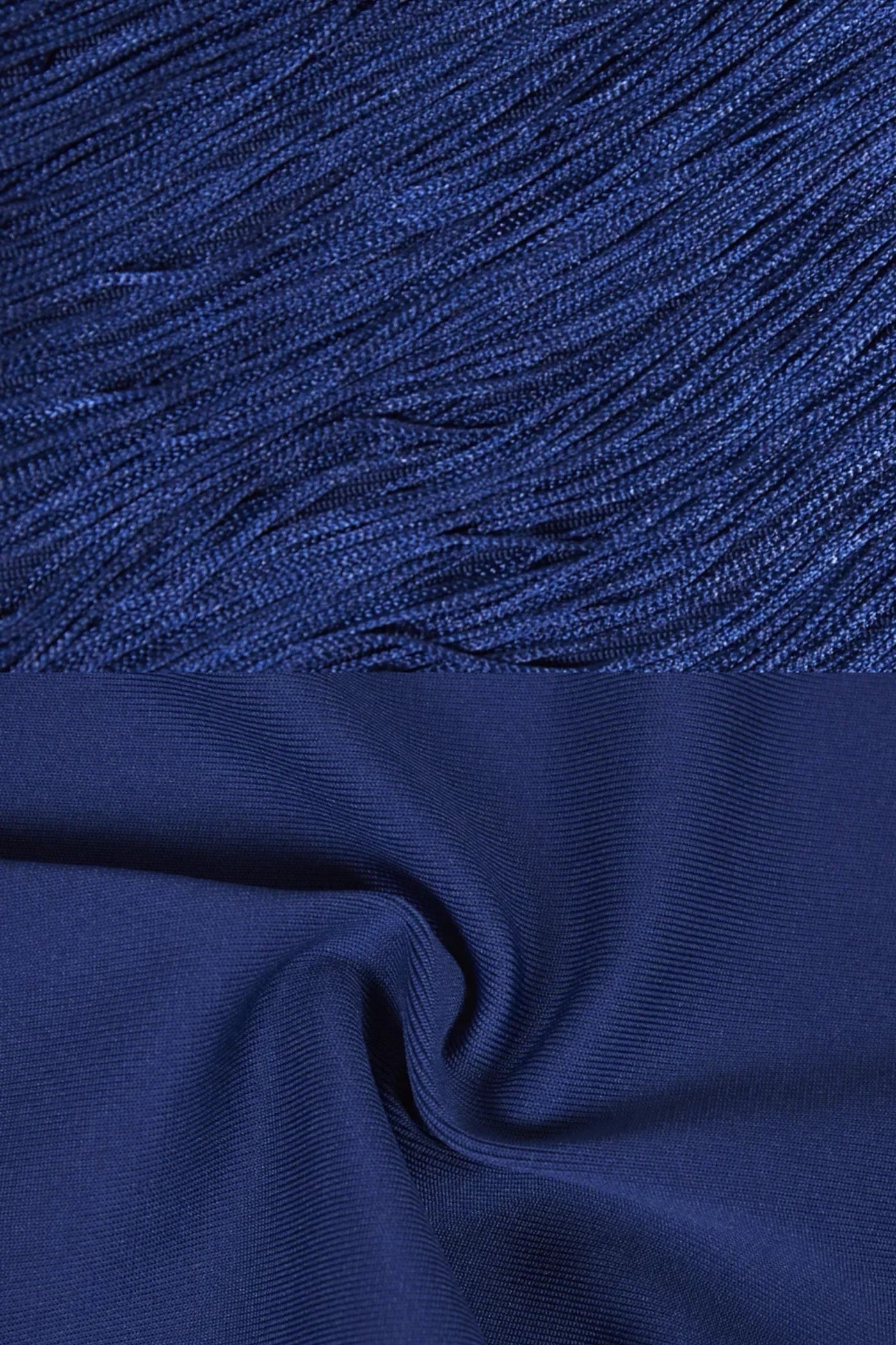 Halter Neck Midi Dress With All-Over Pleated Texture - Blue