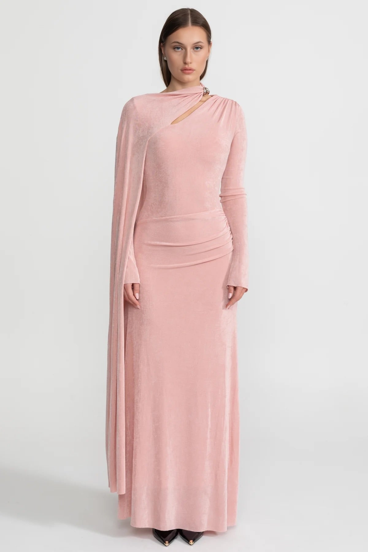 green emerald velvet dress Elegant Blush Sydney Maxi Dress