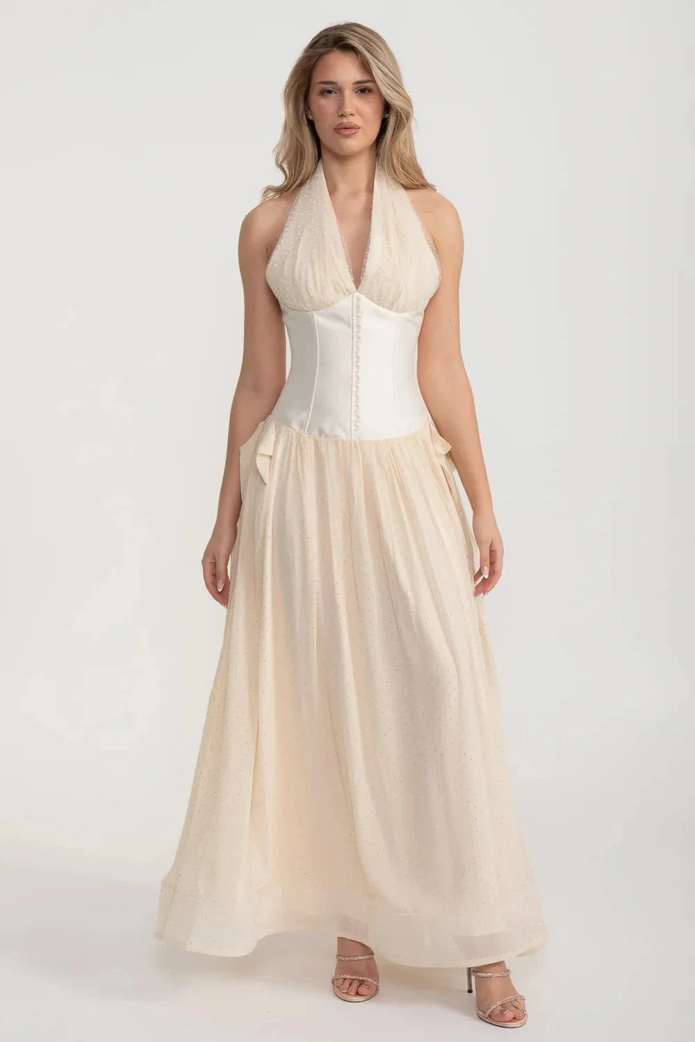 Corset Midi Dress – Tailored Waist and Flowing Skirt main image 1