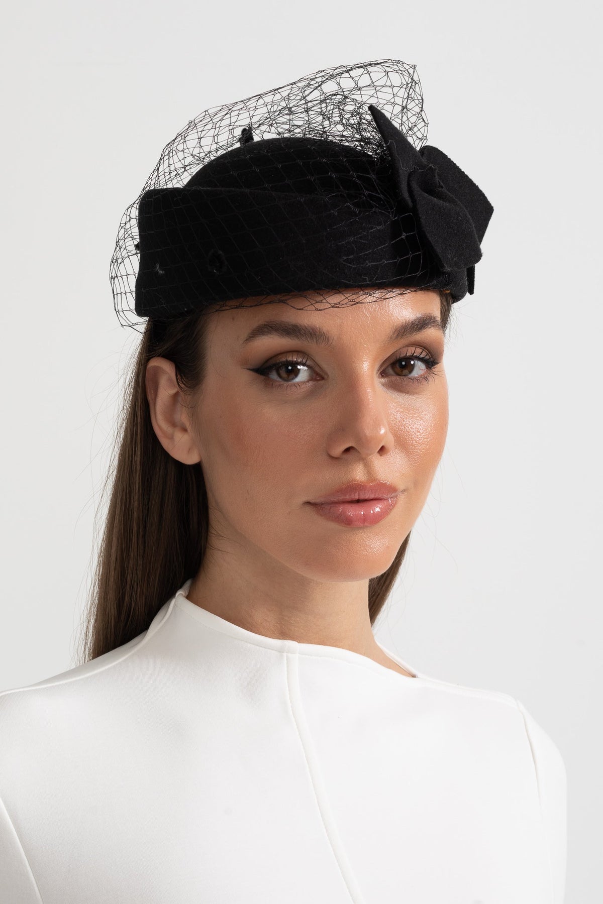 Black Lace Sequin Bow Headband Elegant Hat Amazon.com: Asikkon Mini Top Hat Headband, Black Sequin Tea  main image 3