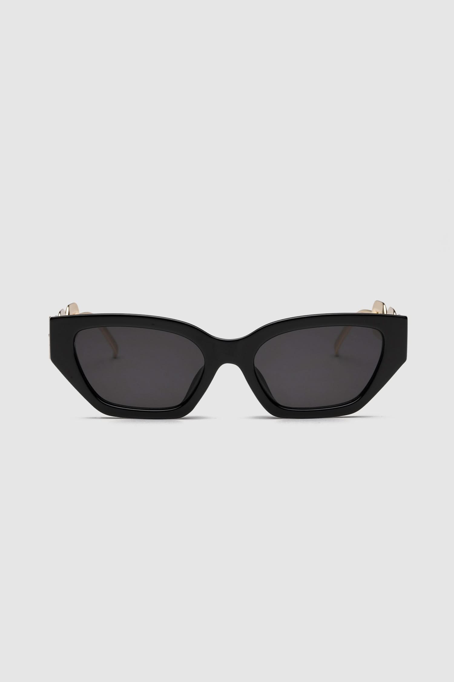 Cat Eyes with Gold Chain Arms - Black