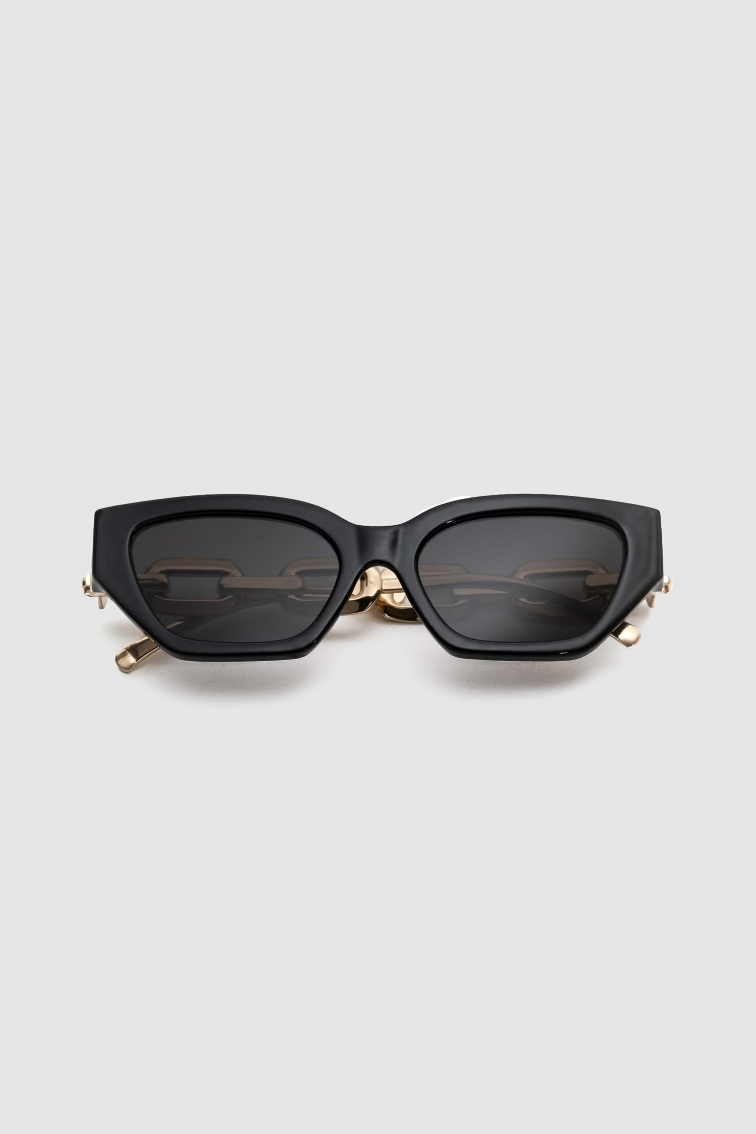 Cat Eyes with Gold Chain Arms - Black