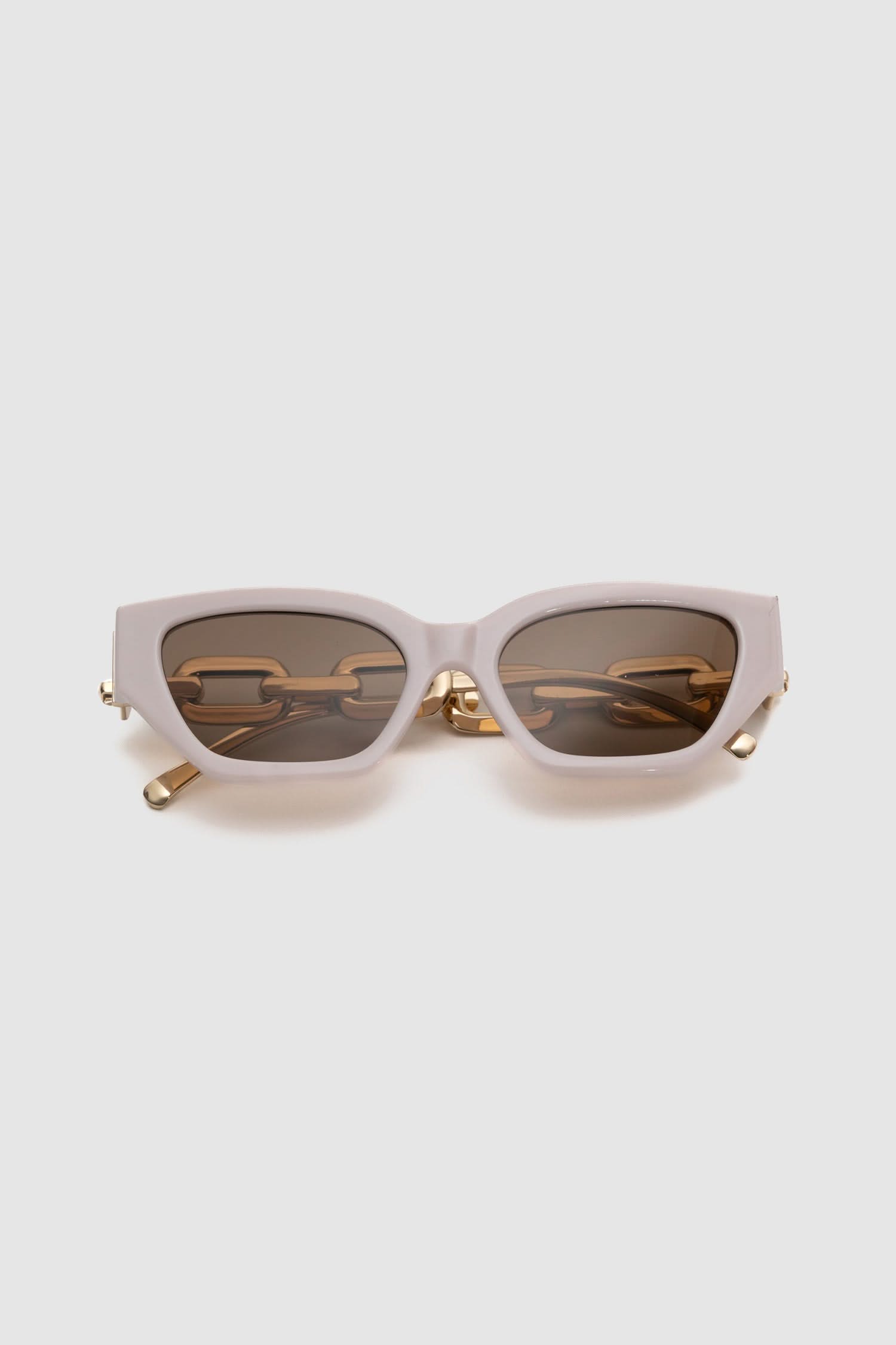 Cat Eyes with Gold Chain Arms - Pink