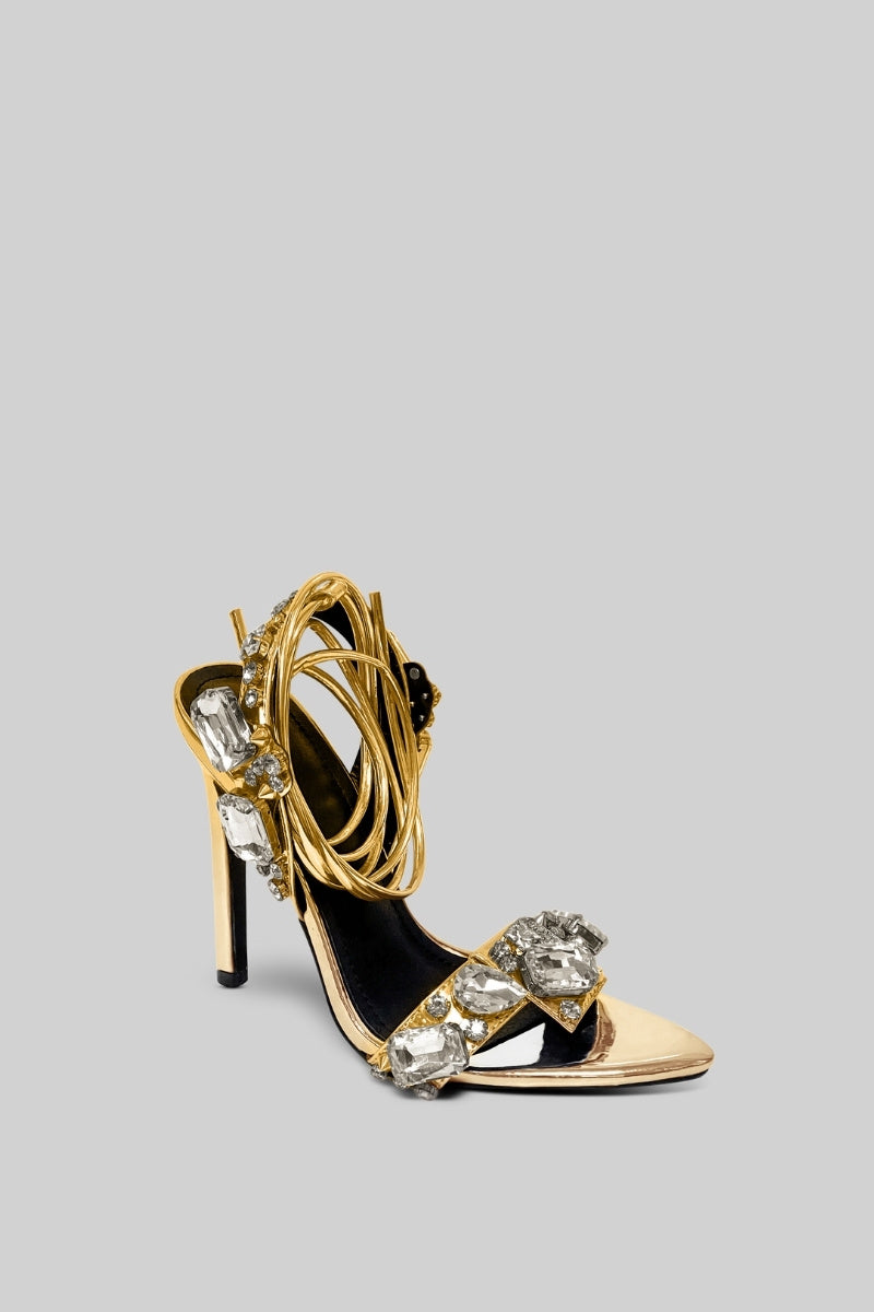 DOLCE & GABBANA Womens 37.5IT Keira Baroque DG Black/Gold Heel Sandal  $1,195 | eBay