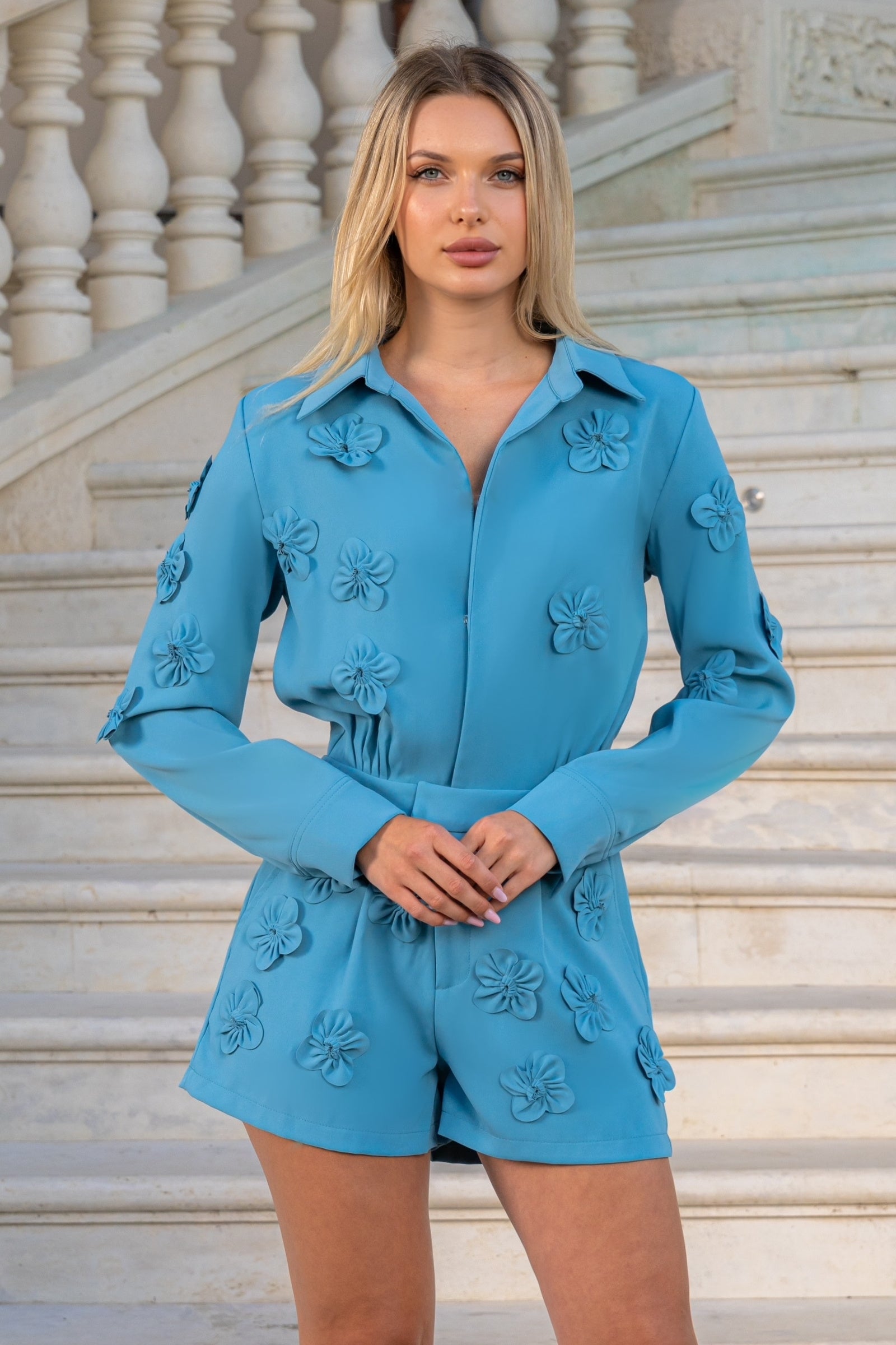 Long sleeve floral jumpsuit online