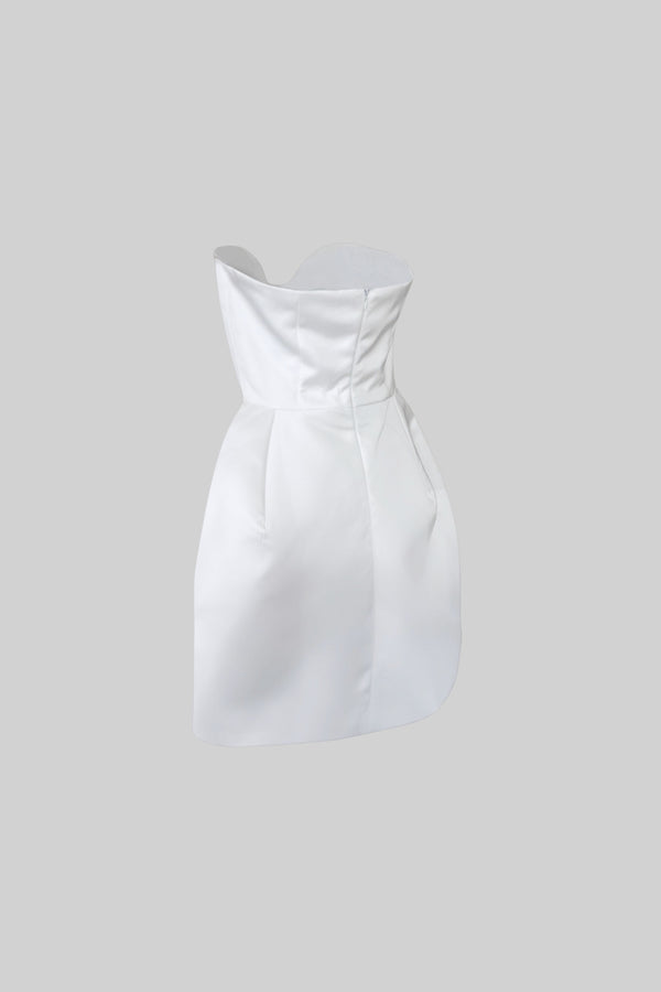 Sleeveless Hourglass Doll Dress - White