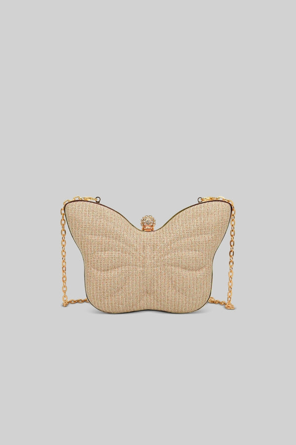 Butterfly Sparkly Clutch - Gold