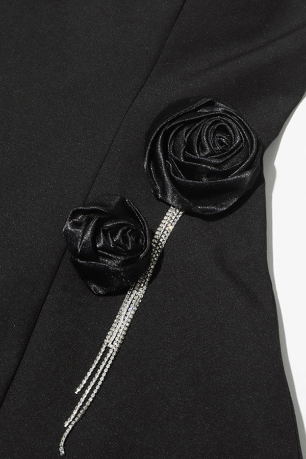 Roses Mini Dress - Black