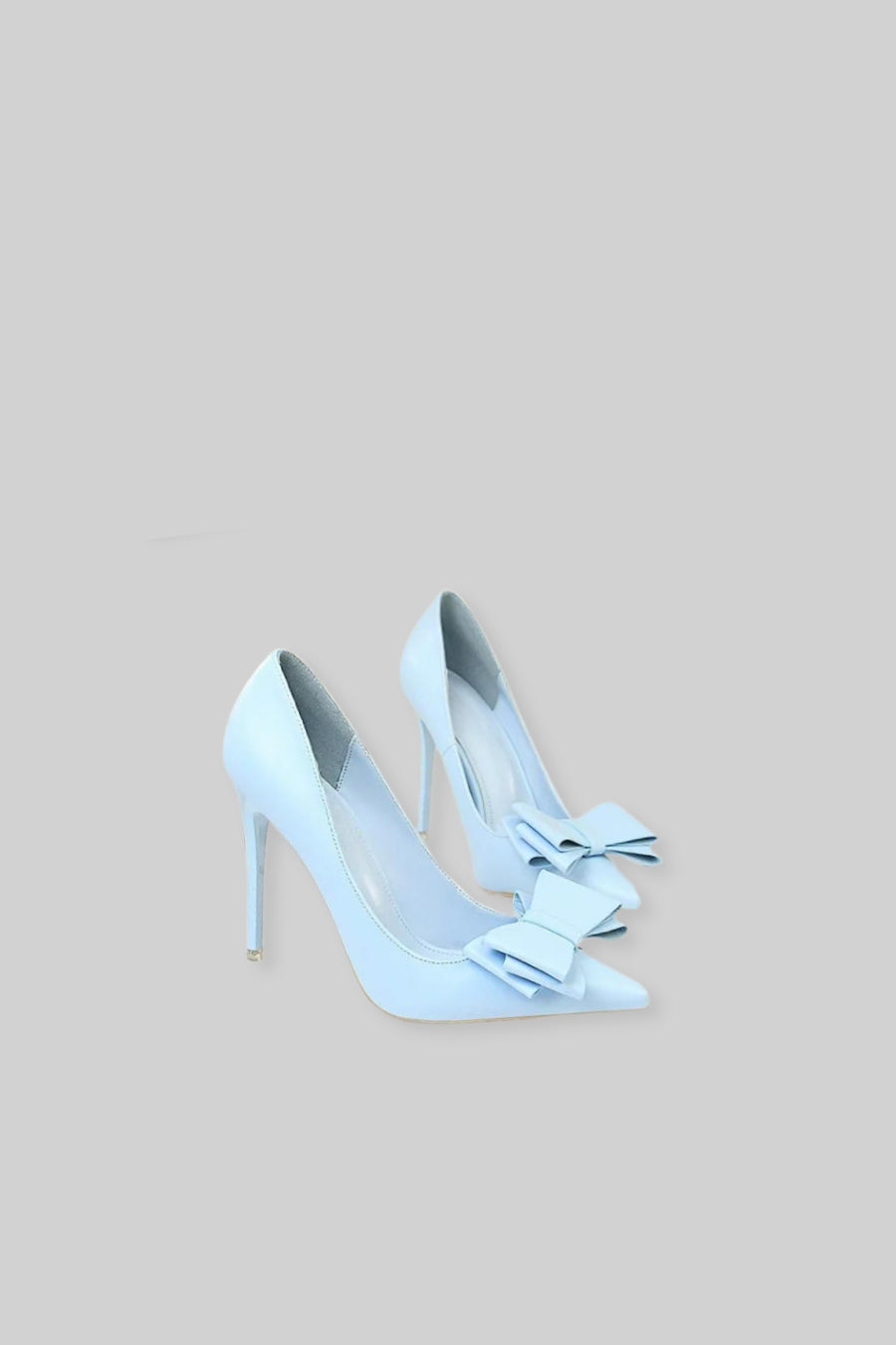 Light Blue High Heels with a White Sundress