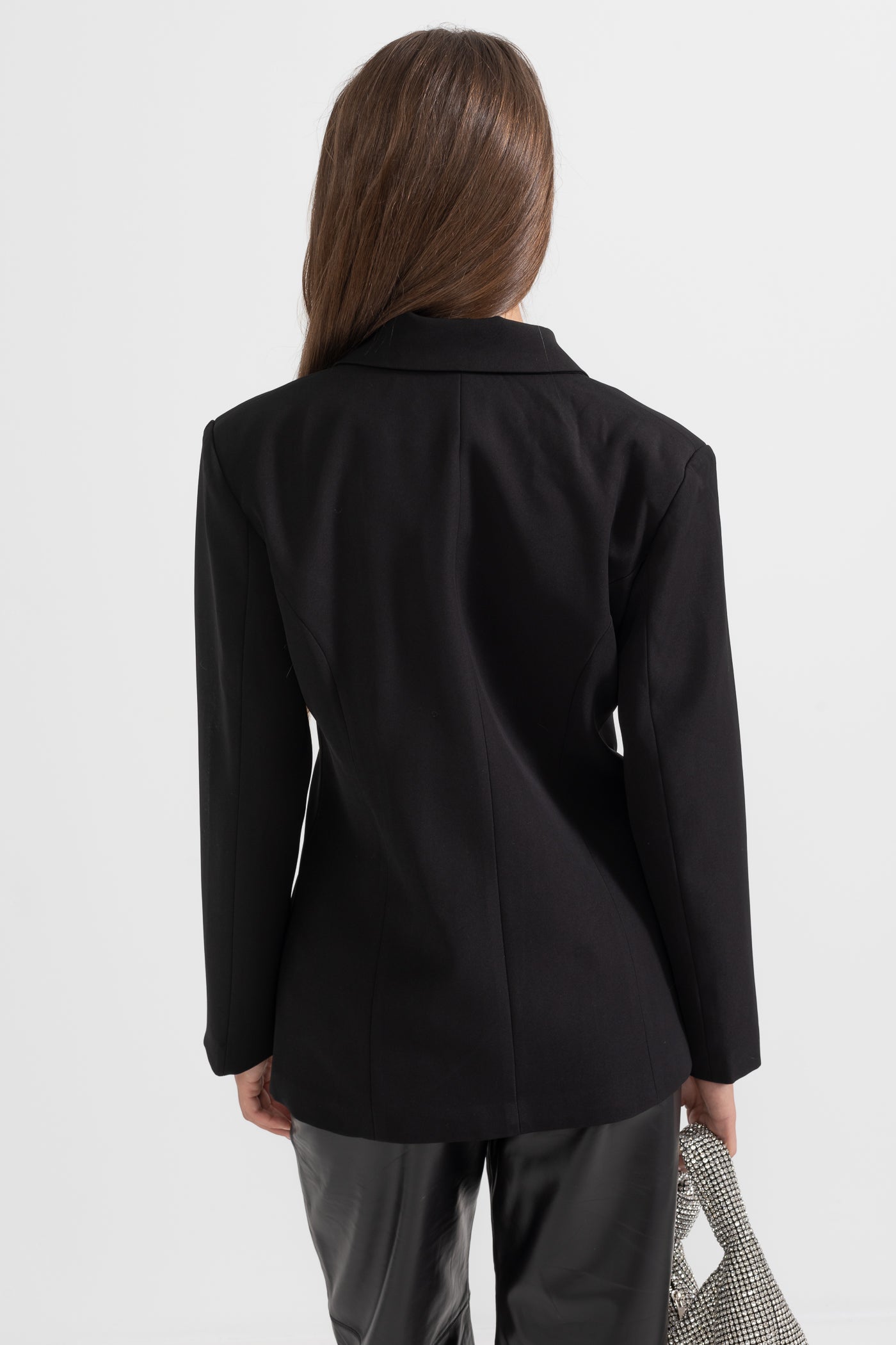 Stellar Double-Breasted Blazer - Black