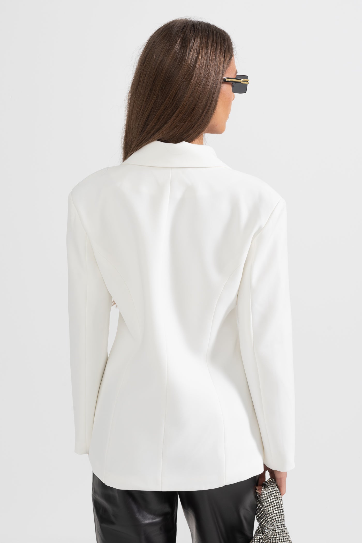 Stellar Double-Breasted Blazer - White