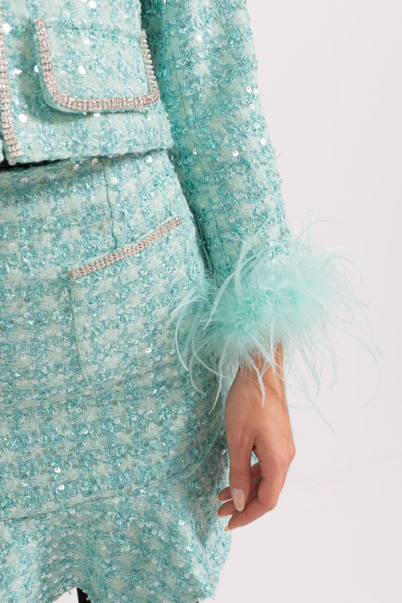 Sparkling 2 Piece Co-Ord - Mint Green