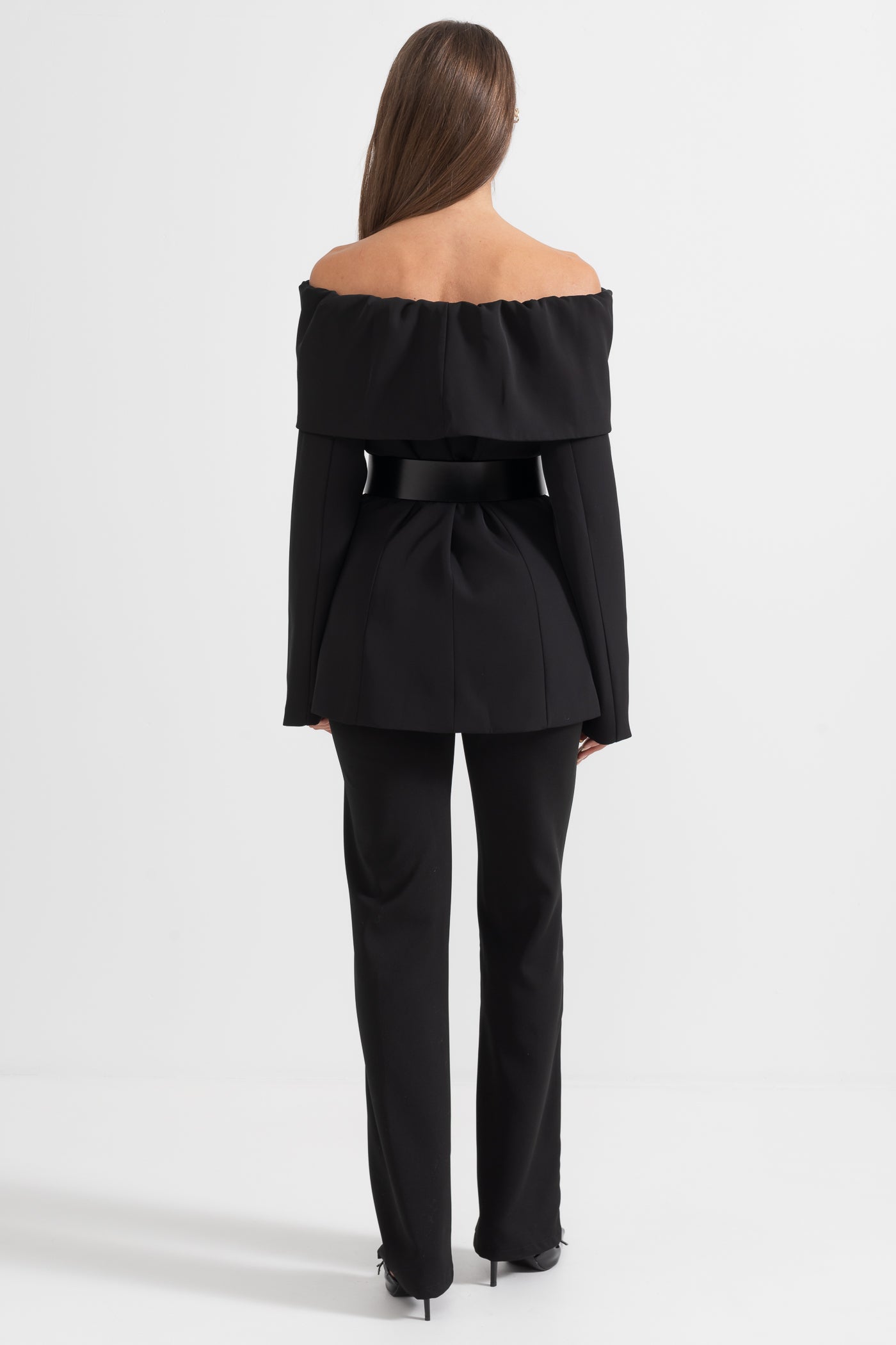 Cut Out Shoulder Jacket - Black