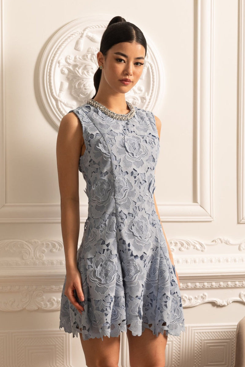 【24時間限定】Lace Trimmed Floral Dress Exceptional Bliss Lace-Up Floral Chiffon Maxi Dress | Windsor