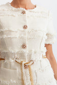 Pearl Chain Tweed Dress - Beige main image 0