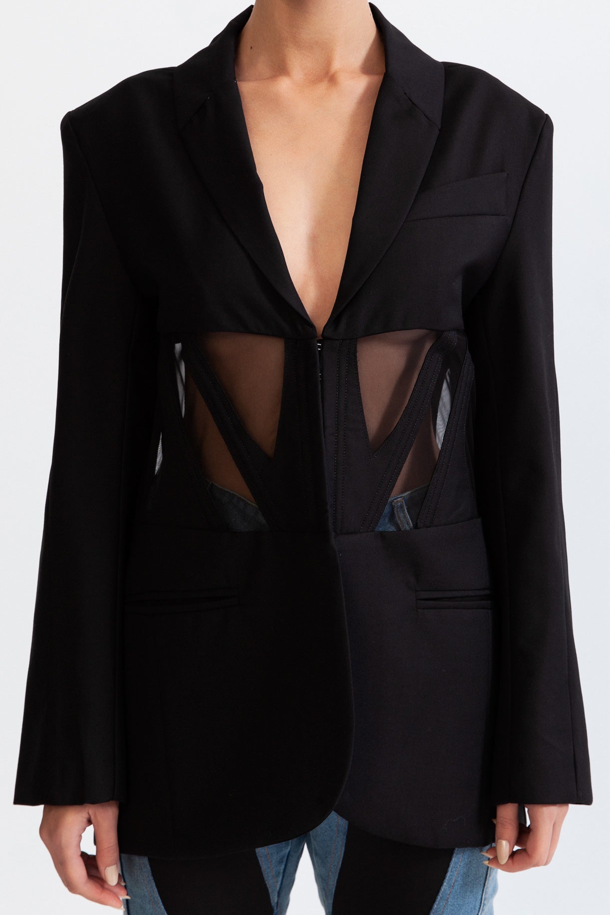 Corset Blazer - Black