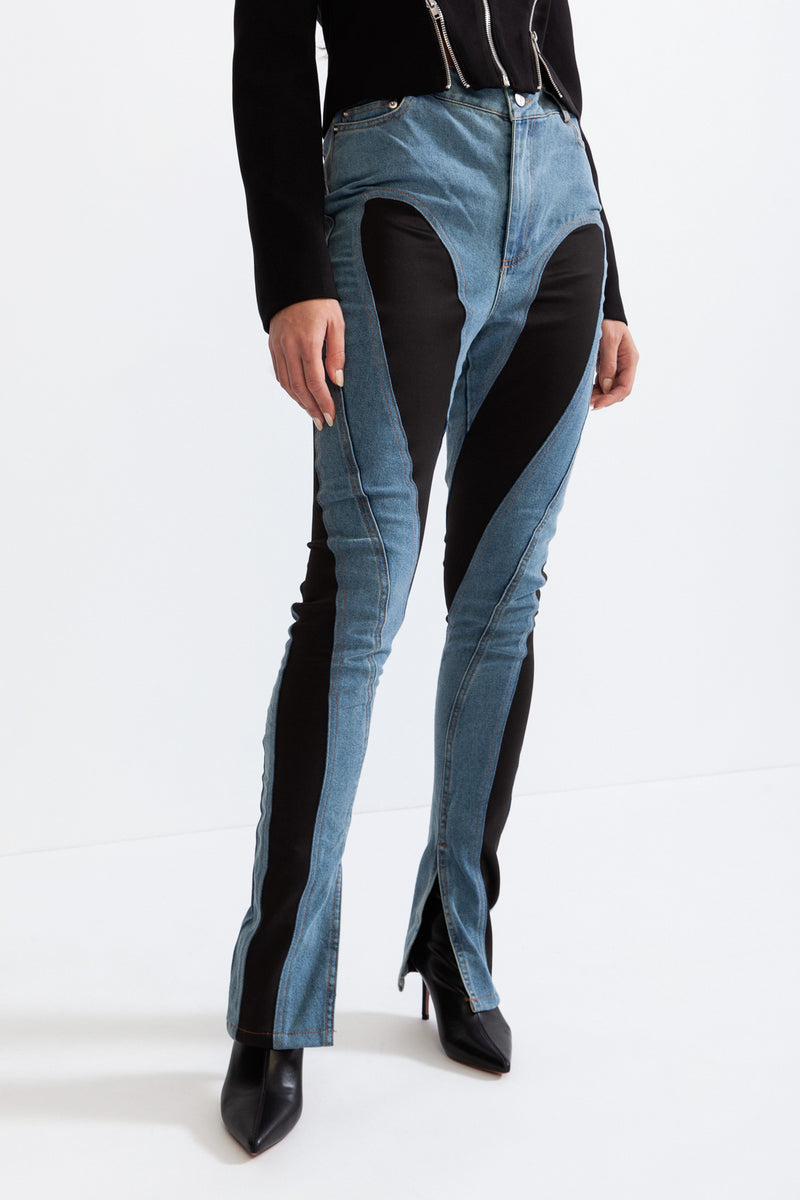 Slim Fit Skinny Jeans - Bicolor