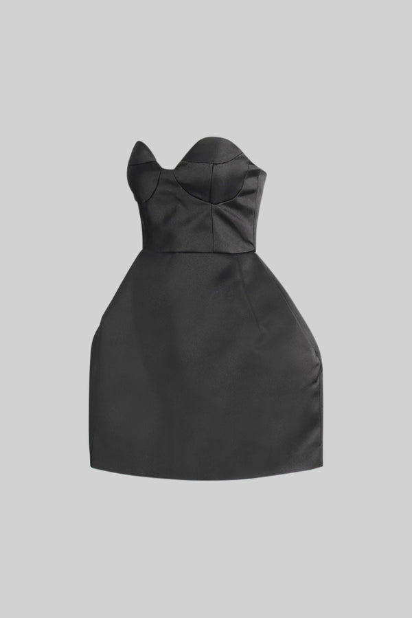 Sleeveless Hourglass Doll Dress - Black