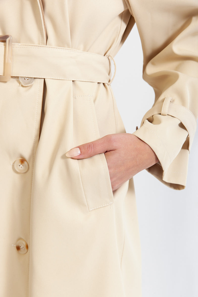 Classic trench coat with belt - Beige