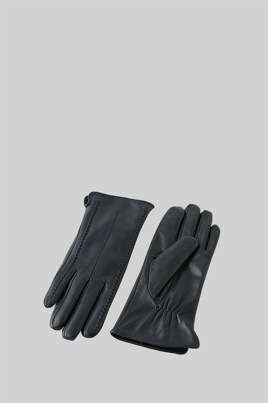 Bespoke Stitching Leather Gloves - Black