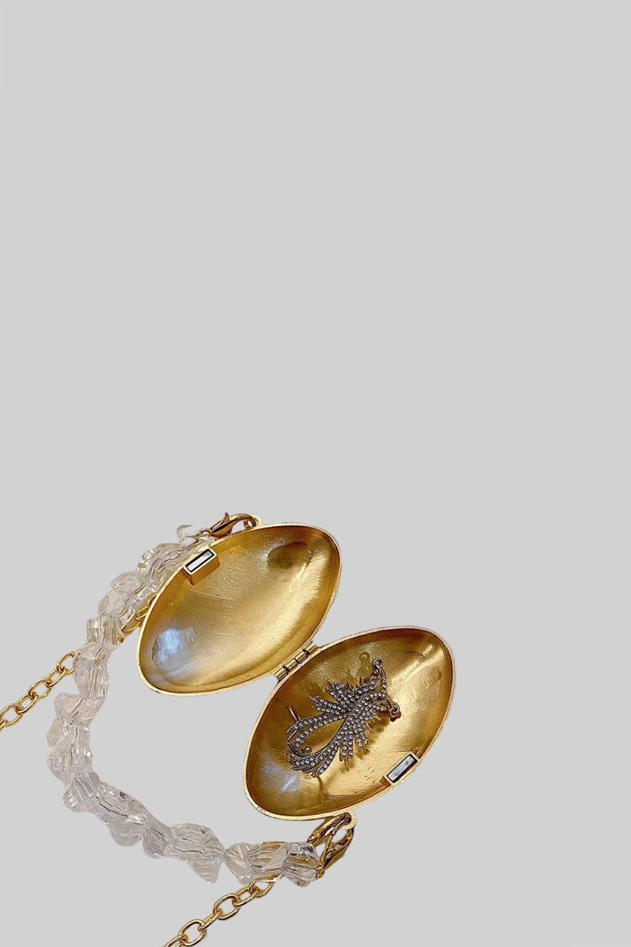 Mini Oval Shell Purse - Gold