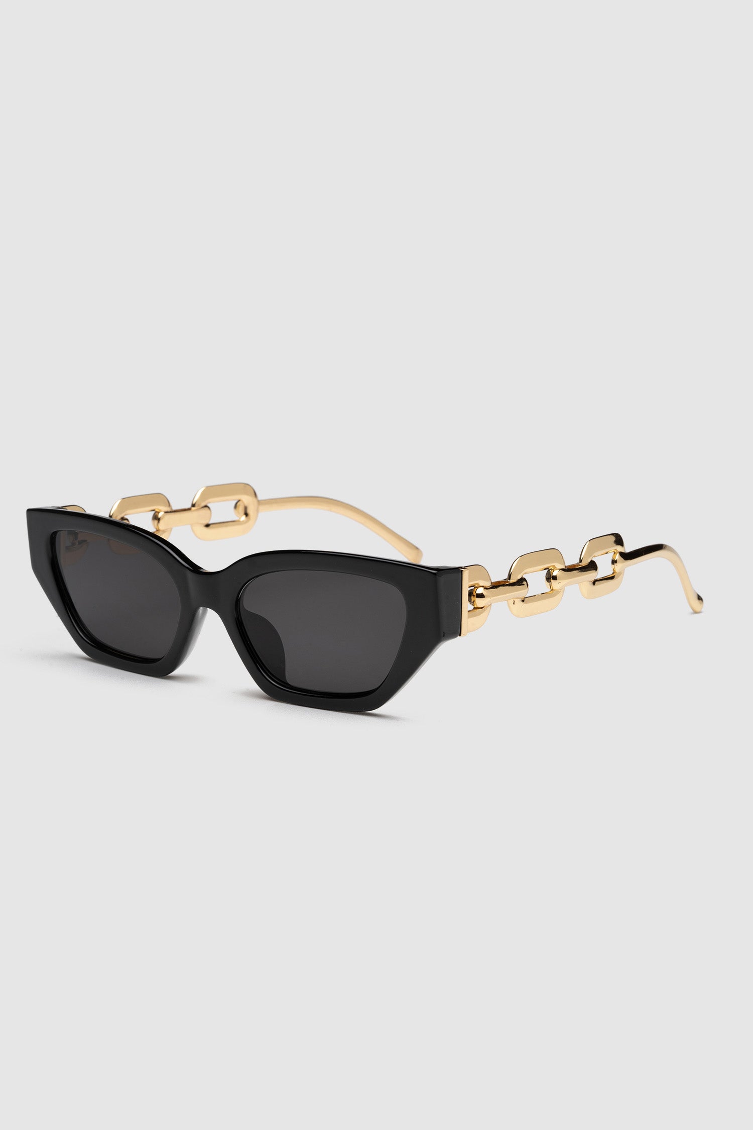 Cat Eyes with Gold Chain Arms - Black