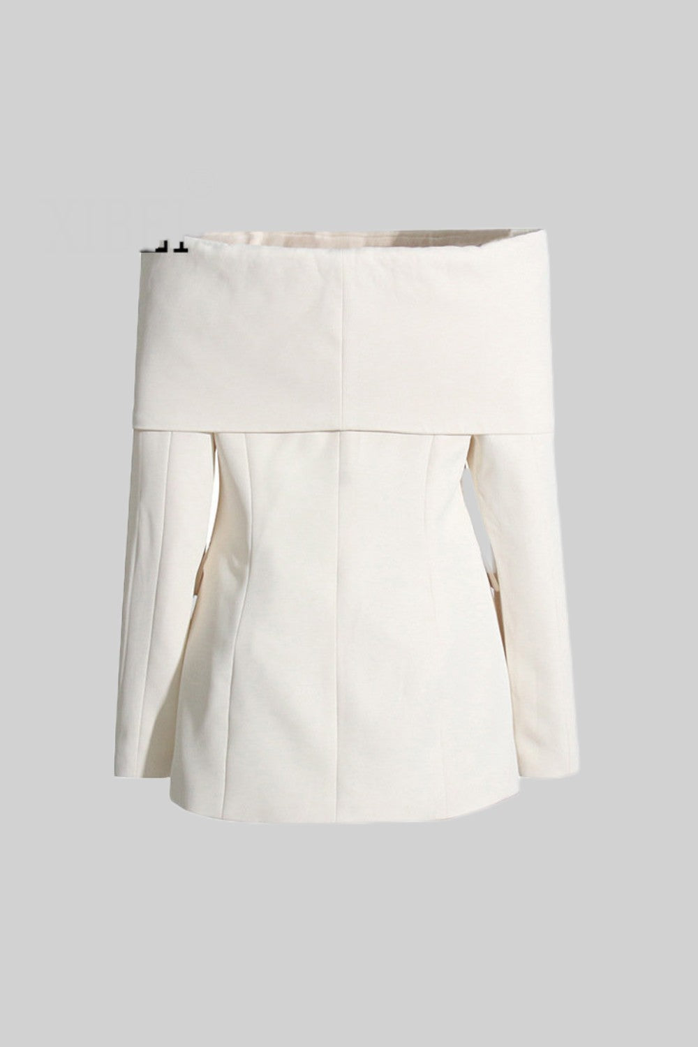 Cut Out Shoulder Jacket - White