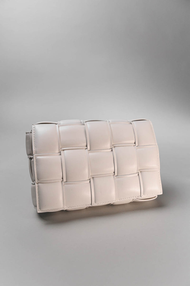 Geometrical bag with shoulder strap - Beige