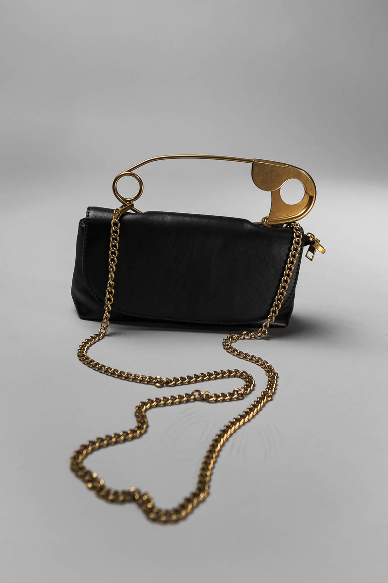 Pin bag with shoulder strap - Black