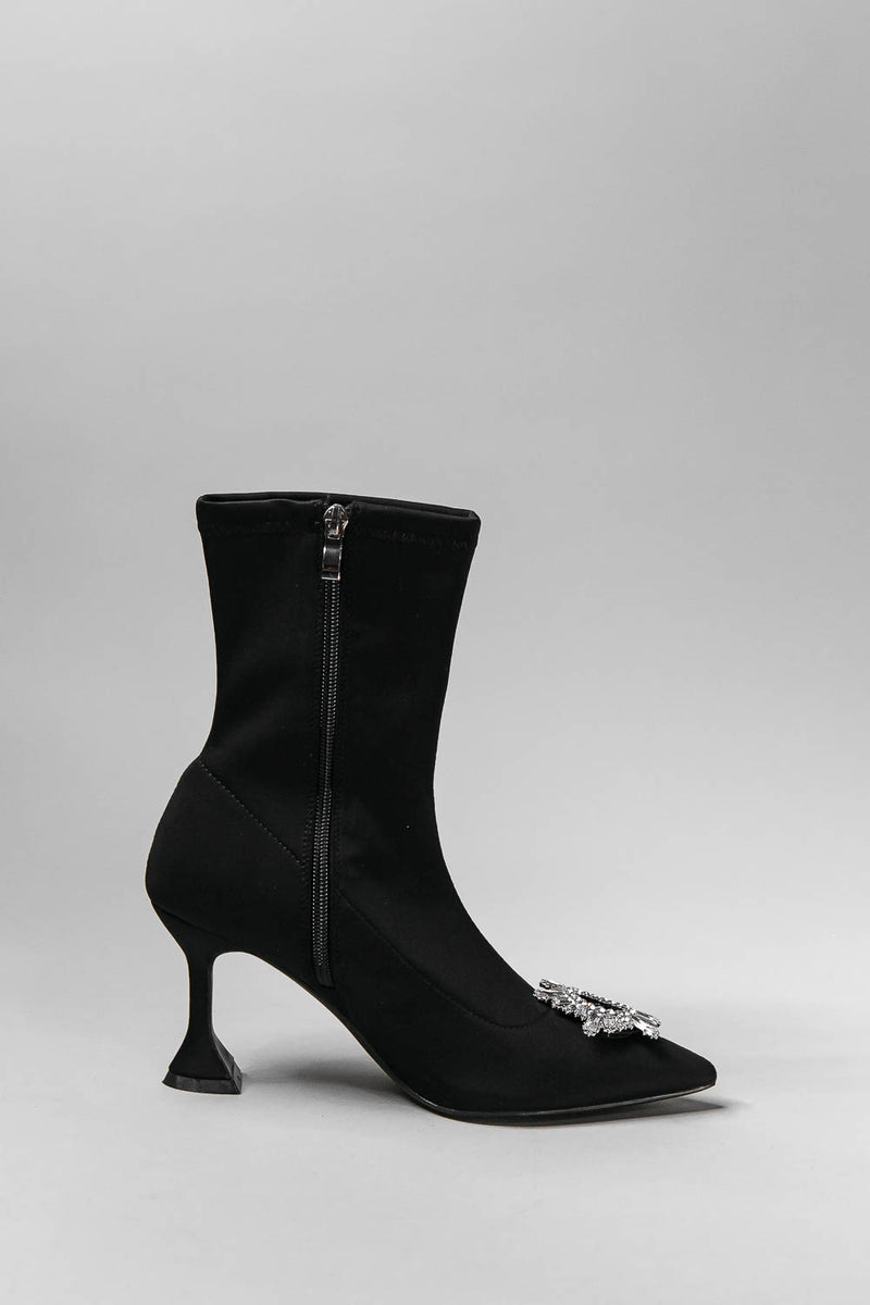 Diamond stiletto boots - Black