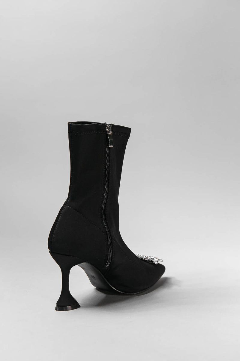Diamond stiletto boots - Black