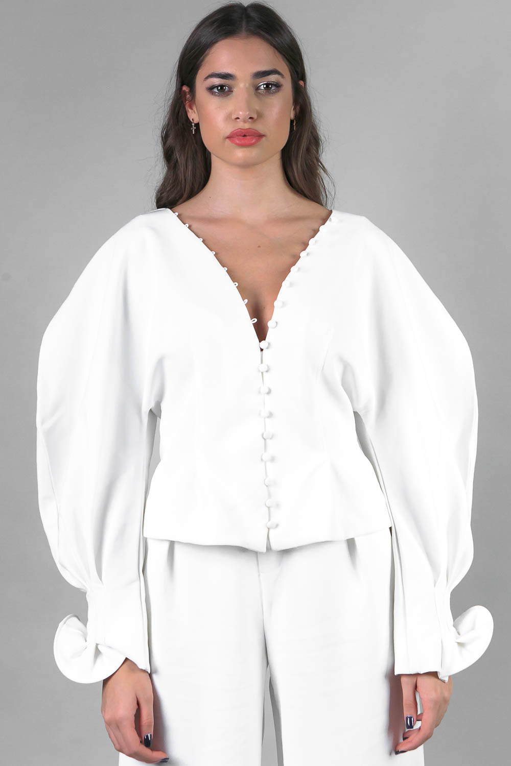 White puff sleeve shirt online